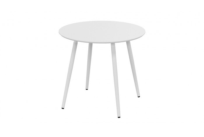 Стол обеденный «Оливия» Тип 1 - Б-370 Белый матовый, Металл белый