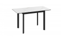Стол раздвижной «Риттер» Тип 1 Черный муар, Керамика матовая белый мрамор