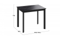 Стол раздвижной «Риттер» Тип 1 Черный муар, Керамика матовая черный мрамор