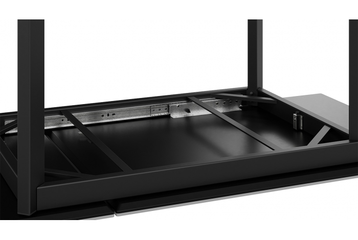 Стол раздвижной «Риттер» Тип 1 Черный муар, Керамика матовая черный мрамор