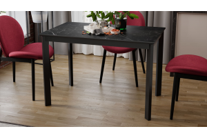 Стол раздвижной Риттер Тип 2 Черный муар, Керамика матовая черный мрамор