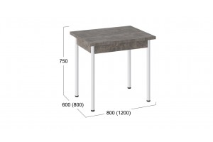Стол раскладной Родос Тип 2 с опорой d40 Белый муар, Ателье темный