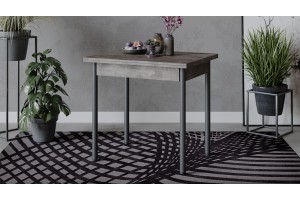 Стол раскладной Родос Тип 2 с опорой d40 Черный муар, Ателье темный