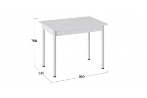 Стол Родос Тип 1 с опорой d40 Белый муар, Белый