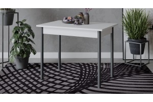 Стол Родос Тип 1 с опорой d40 Черный муар, Белый