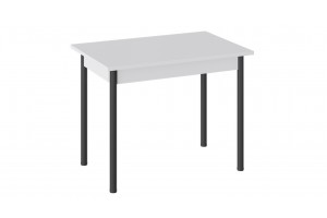 Стол Родос Тип 1 с опорой d40 Черный муар, Белый