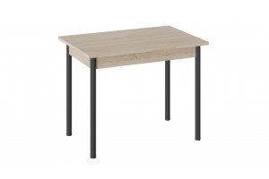 Стол Родос Тип 1 с опорой d40 Черный муар, Дуб Сонома