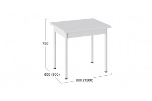 Стол раскладной Родос Тип 2 с опорой d40 Белый муар, Белый