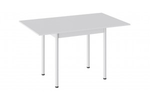 Стол раскладной Родос Тип 2 с опорой d40 Белый муар, Белый