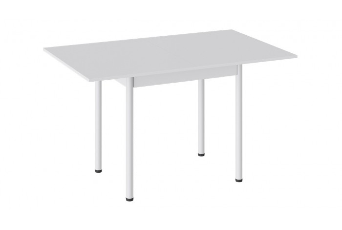 Стол раскладной «Родос» Тип 2 с опорой d40 Белый муар, Белый