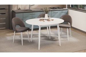 Стол обеденный раздвижной Форли Тип 1 Б-161 Белый матовый