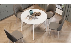 Стол обеденный раздвижной Форли Тип 1 Б-161 Белый матовый