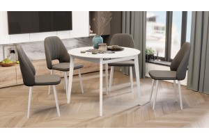 Стол обеденный раздвижной Форли Тип 1 Б-161 Белый матовый