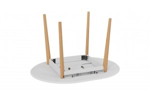 Стол обеденный раздвижной Форли Тип 1 Б-161 Белый матовый, Натуральное дерево