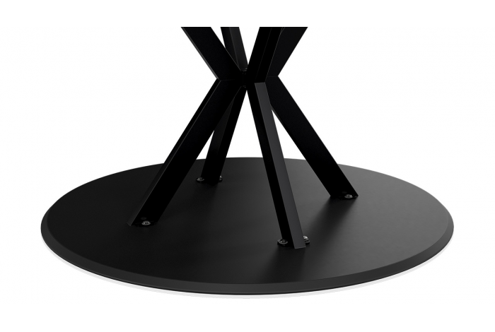 Стол обеденный «Эрвин» Тип 1 Черный муар, Керамика матовая белый мрамор