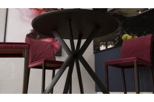 Стол обеденный Эрвин Тип 1 Черный муар, Керамика матовая черный мрамор