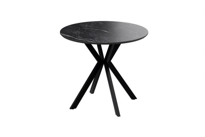 Стол обеденный «Эрвин» Тип 1 Черный муар, Керамика матовая черный мрамор