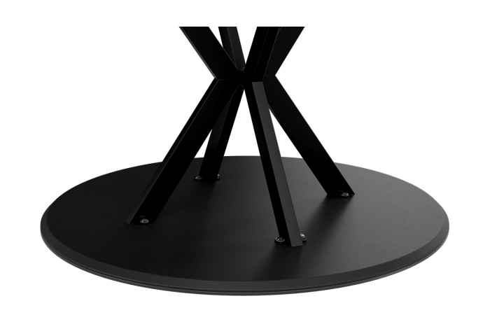 Стол обеденный «Эрвин» Тип 1 Черный муар, Керамика матовая черный мрамор