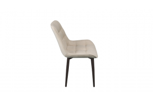 Стул BOSTON Черный муар, Велюр Megen 6 (бежевый)