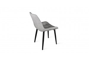Стул BOSTON Черный муар, Велюр V004 светло-серый