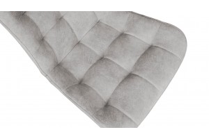 Стул BOSTON Черный муар, Велюр V004 светло-серый