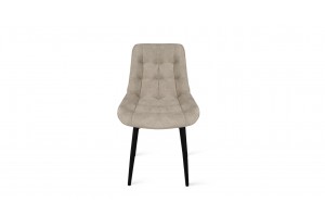 Стул BOSTON Черный муар, Велюр V005 светло-бежевый