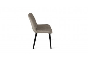 Стул OSCAR Черный муар, Велюр L003 бежевый