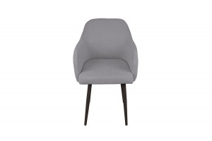 Стул Бэнтли Черный муар, Велюр DREAM Grey (серый)