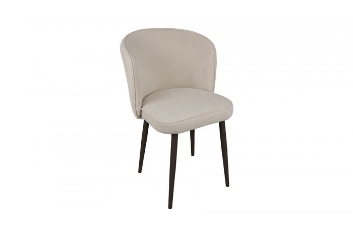 Стул «Боско» Черный муар, Велюр DREAM Beige (бежевый)