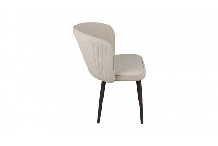 Стул «Боско» Черный муар, Велюр DREAM Beige (бежевый)