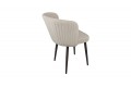 Стул «Боско» Черный муар, Велюр DREAM Beige (бежевый)