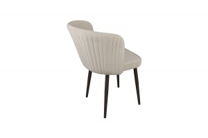 Стул Боско Черный муар, Велюр DREAM Beige (бежевый)
