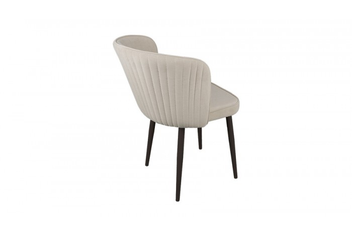 Стул «Боско» Черный муар, Велюр DREAM Beige (бежевый)
