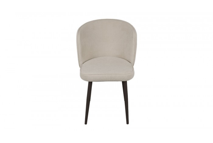 Стул «Боско» Черный муар, Велюр DREAM Beige (бежевый)