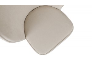 Стул Боско Черный муар, Велюр DREAM Beige (бежевый)