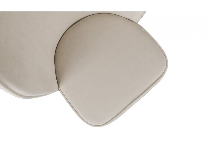 Стул «Боско» Черный муар, Велюр DREAM Beige (бежевый)