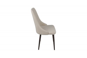 Стул Данте Черный муар, Велюр DREAM Beige (бежевый)