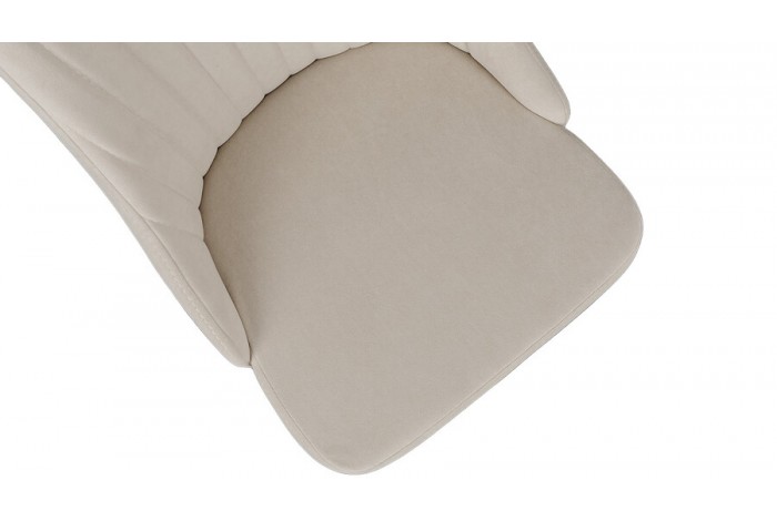 Стул «Данте» Черный муар, Велюр DREAM Beige (бежевый)