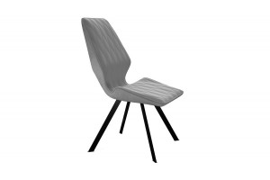 Стул Матэо Черный муар, Микровелюр BRENDY Grey