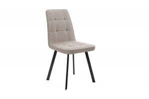 Стул Рони Черный муар, Микровелюр BRENDY Creame