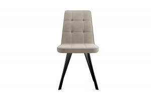Стул Рони Черный муар, Микровелюр BRENDY Creame