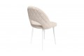 Стул «Амели» (конус Т2) Белый муар, Велюр DREAM Beige (бежевый)