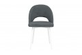 Стул «Амели» (конус Т2) Белый муар, Велюр DREAM Grafit (темно-серый)