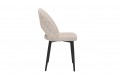 Стул «Амели» (конус Т2) Черный муар матовый, Велюр DREAM Beige (бежевый)