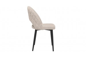 Стул Амели (конус Т2) Черный муар матовый, Велюр DREAM Beige (бежевый)