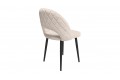 Стул «Амели» (конус Т2) Черный муар матовый, Велюр DREAM Beige (бежевый)