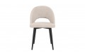 Стул «Амели» (конус Т2) Черный муар матовый, Велюр DREAM Beige (бежевый)