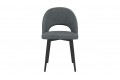 Стул «Амели» (конус Т2) Черный муар матовый, Велюр DREAM Grafit (темно-серый)