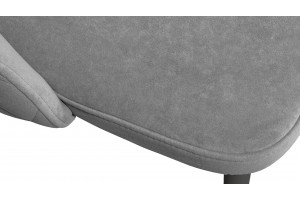 Стул Амели (конус Т2) Черный муар матовый, Велюр DREAM Grey (серый)