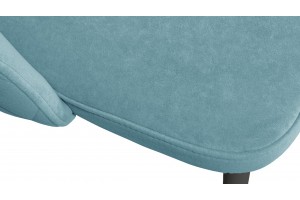 Стул Амели (конус Т2) Черный муар, Велюр DREAM Mint (бирюзовый)